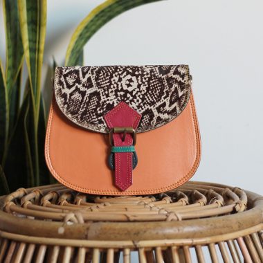 Treasure label | Fairtrade dierenprint tassen gemaakt van leer leftovers