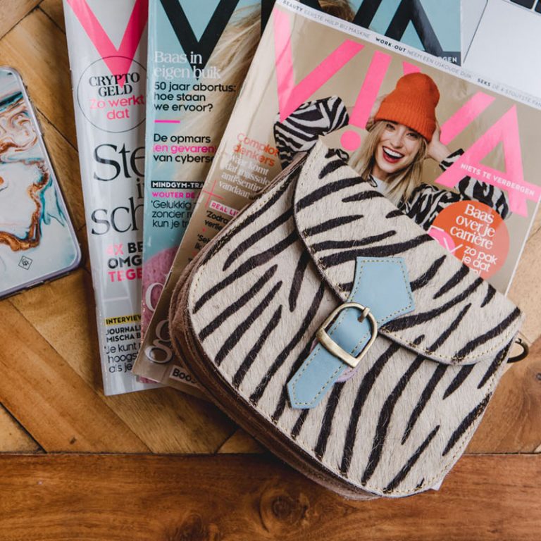 Treasure label | Fairtrade dierenprint tassen gemaakt van leer leftovers