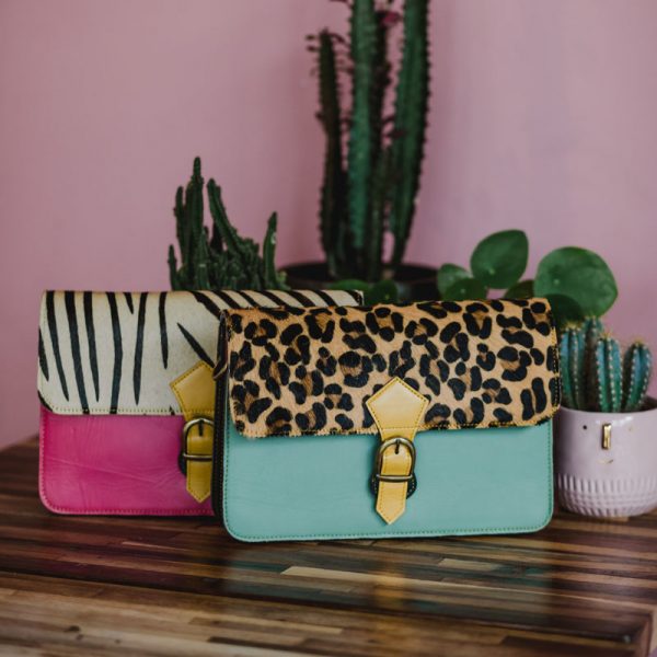 Treasure label | Fairtrade dierenprint tassen gemaakt van leer leftovers