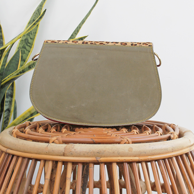 Tas Ameya - Roze / paars panterprint | Leren dierenprint tas - Afbeelding 3